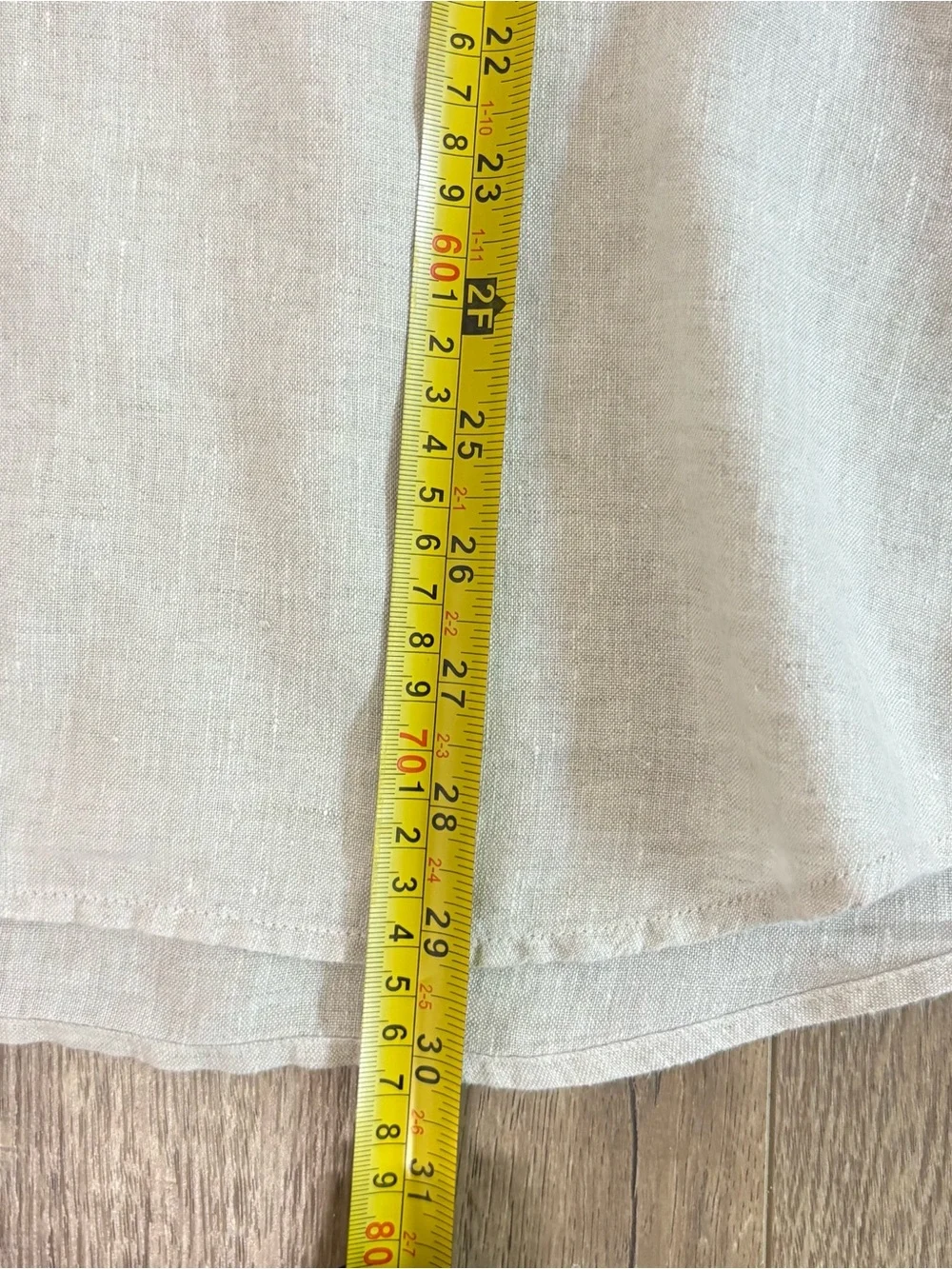 Banana Republic Men’s XL Linen Shirt Beige Long Sleeve Button Front Untucked Fit